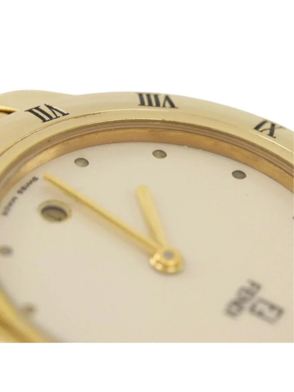 Fendi Gold Plated Quartz Analog Display Boys Ivory Dial Watch